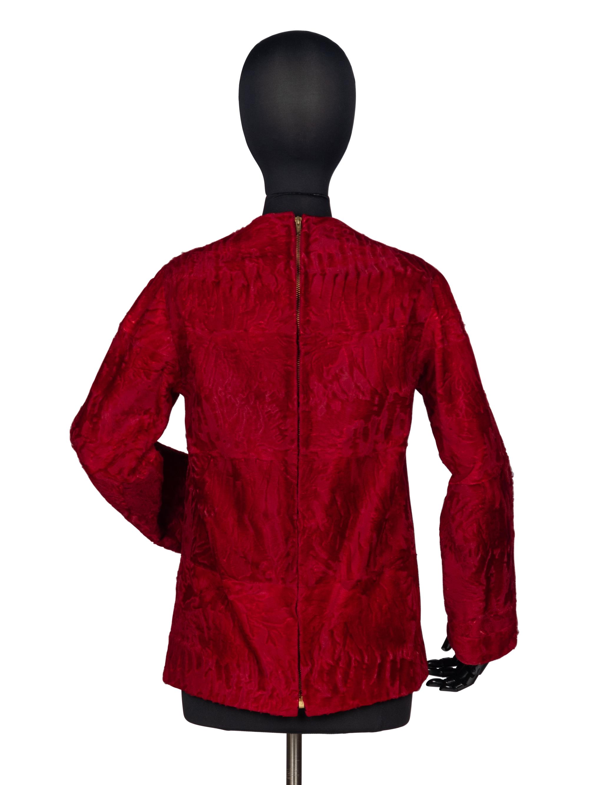 Maximilian Red Broadtail Top