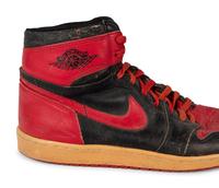 A Pair of Original 1985 Nike Air Jordan 1 Basketball Shoes