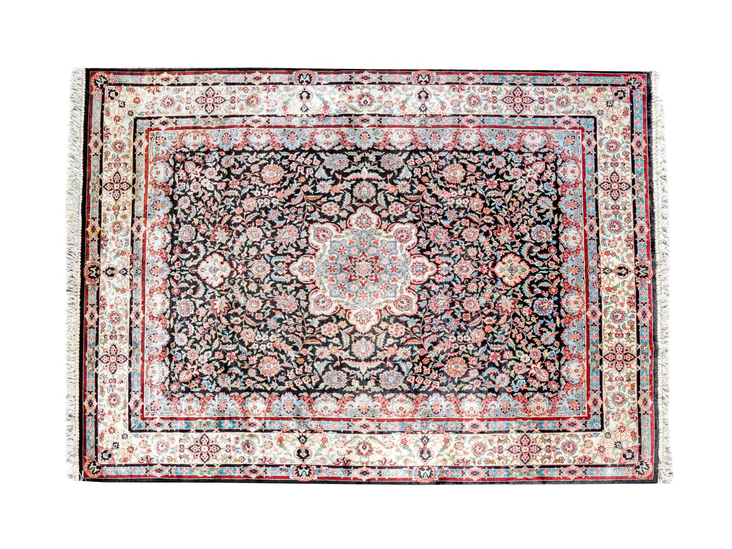 An Isphahan Partial Silk and Wool Carpet — 20TH CENTURY