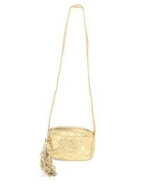 Chanel Small Quilted Gold Leather Camera Bag