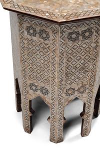 A Pair of Moorish Style Mother-of-Pearl Inlaid Side Tables