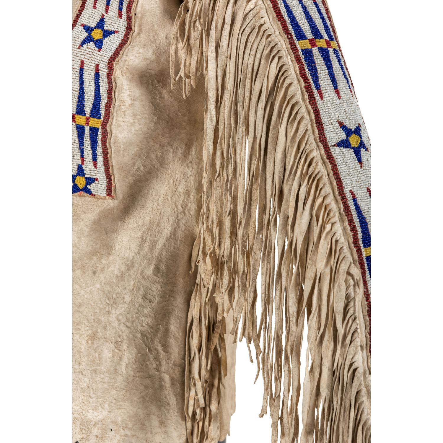 Sioux Boy's Beaded Hide War Shirt