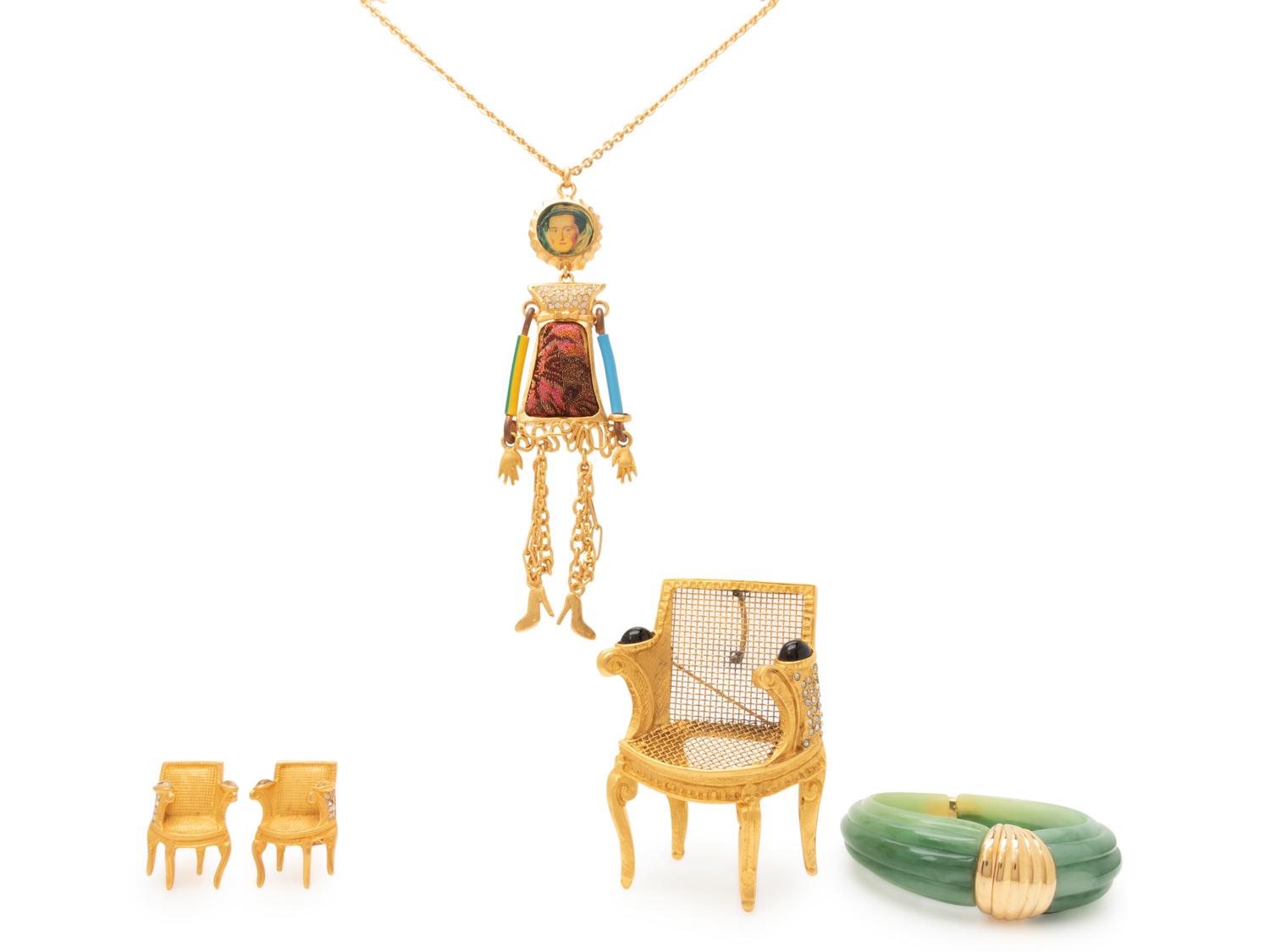 Collection of Designer Jewelry & Accessories, 1970s-90s: Lagerfeld, Peretti, Lacroix & Givenchy