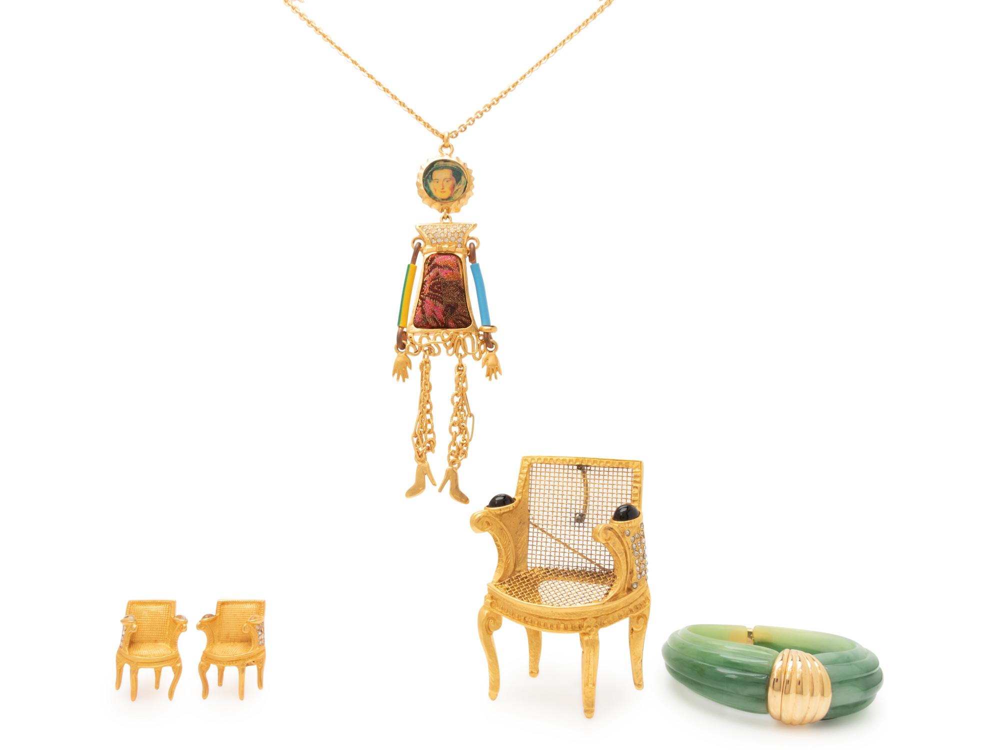 Collection of Designer Jewelry & Accessories, 1970s-90s: Lagerfeld, Peretti, Lacroix & Givenchy