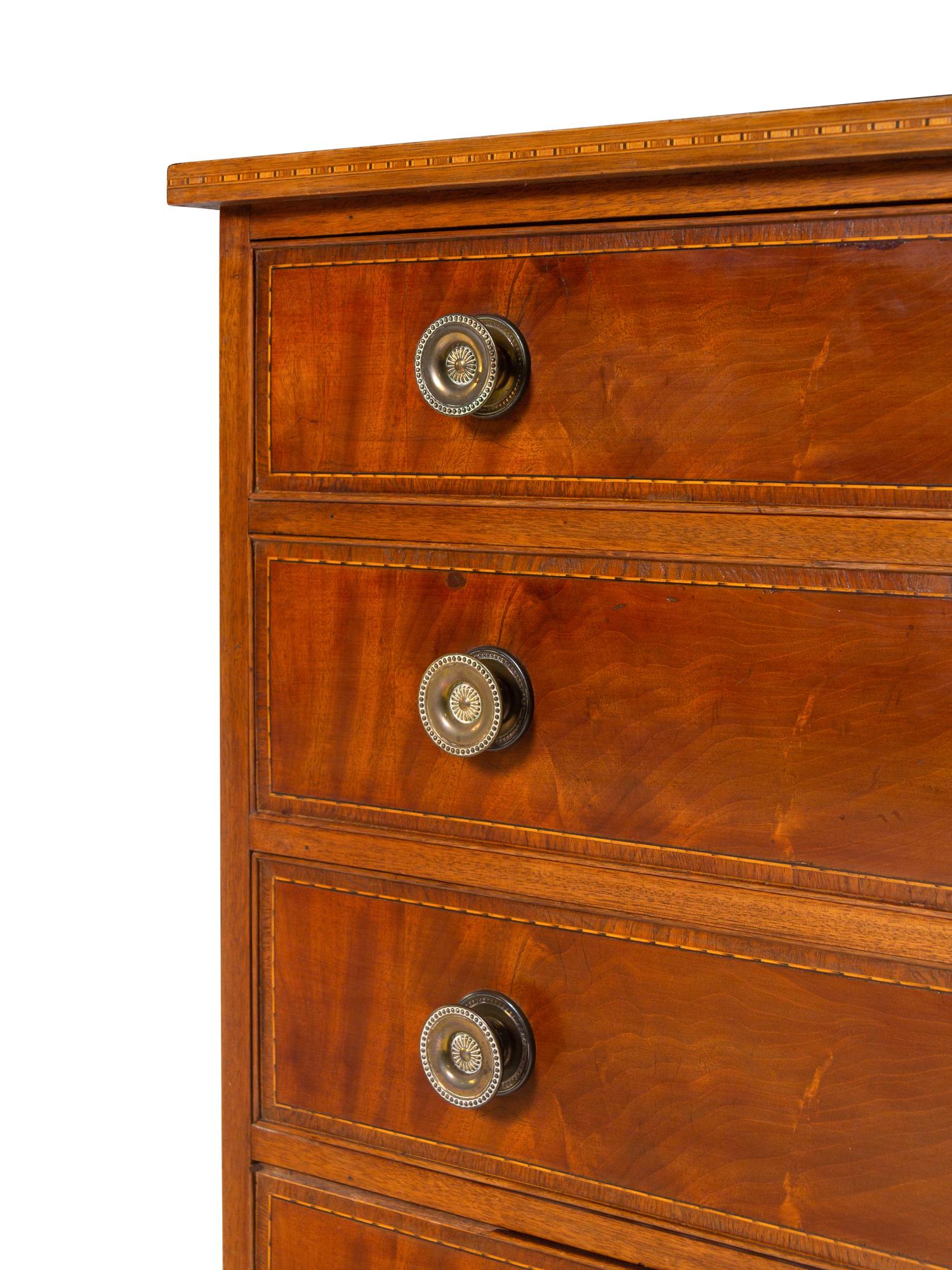A Federal Inlaid Mahogany Chest of Drawers