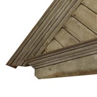 A Triangular Wood Pediment 83" W x 7" D x 48" H — United States, Circa 1900