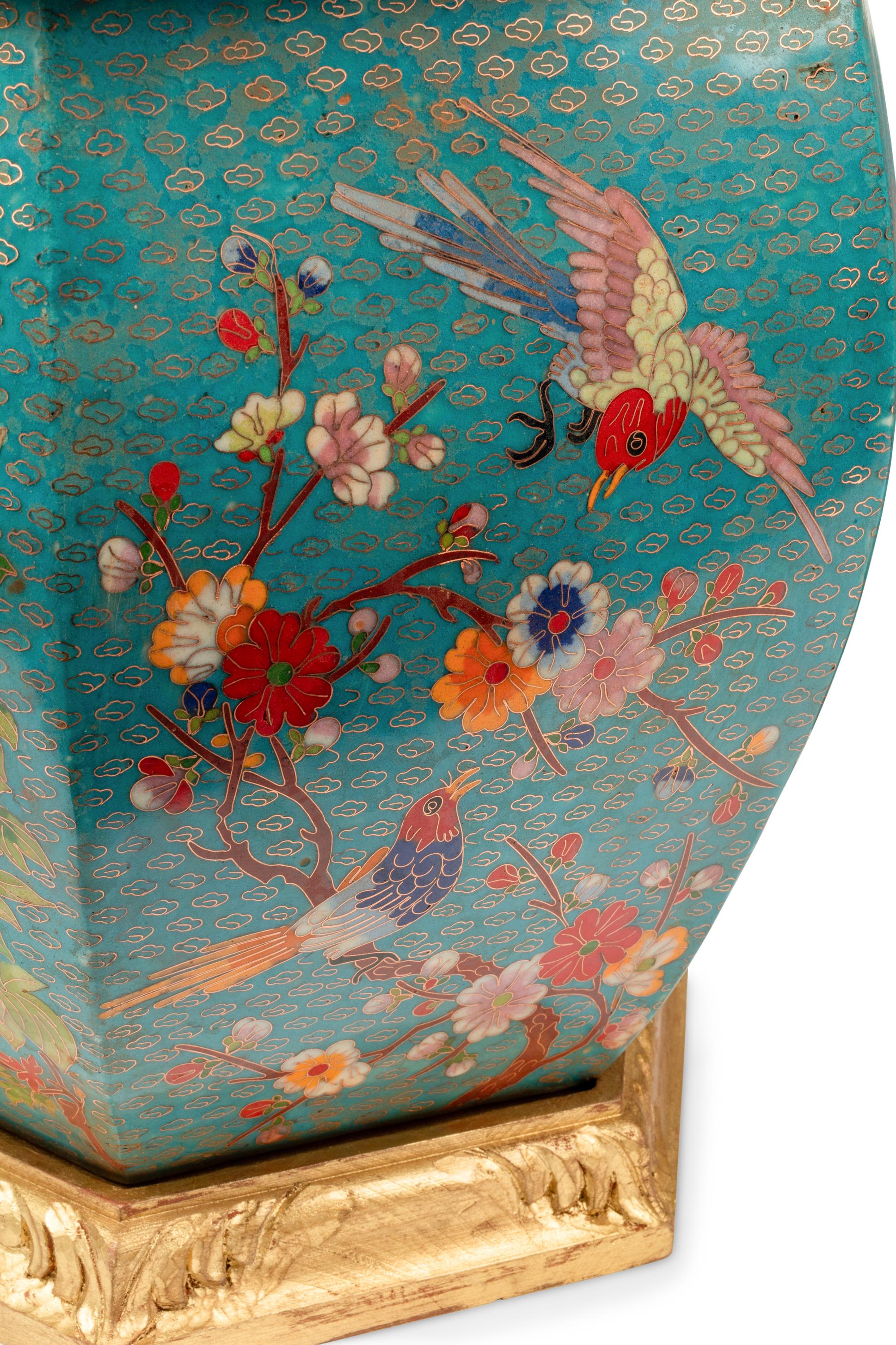 A Pair of Chinese Cloisonné-on-Porcelain Jardinières