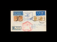 [FLIGHT COVER] PALESTINE. 1933, June 22. A Zeppelin Card for the Third Flight to South America.
