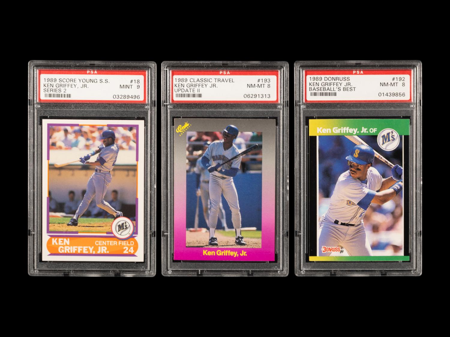A Group of 12 Ken Griffey Jr. PSA Graded Rookie Cards,