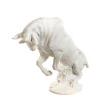 A Continental Carved Marble Animalier Figure, Width 25 inches.