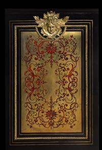 A Louis XIV Gilt Bronze Mounted Tortoise Shell and Brass Marquetry Commode in the Manner of André-Charles Boulle