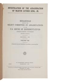 [KING, Martin Luther, Jr.] Investigation of the Assassination of Martin Luther King, Jr. 1978-1979.