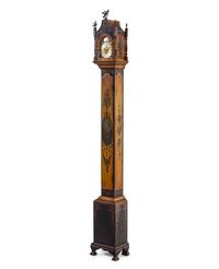 A Painted Mahogany Grandmother Clock — Colonial Mfg. Co., Zeeland Michigan