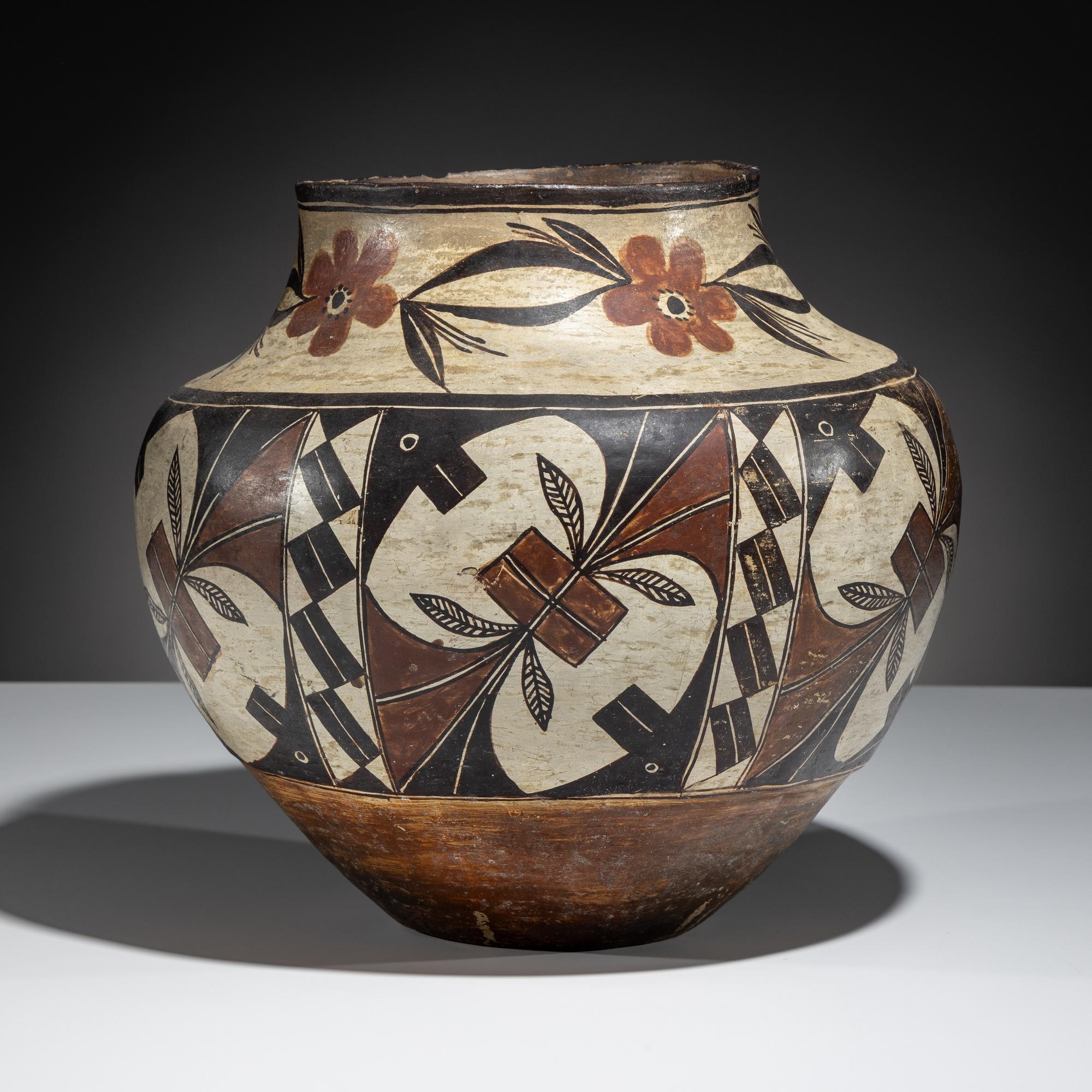 Acoma / Laguna Polychrome Pottery Jar