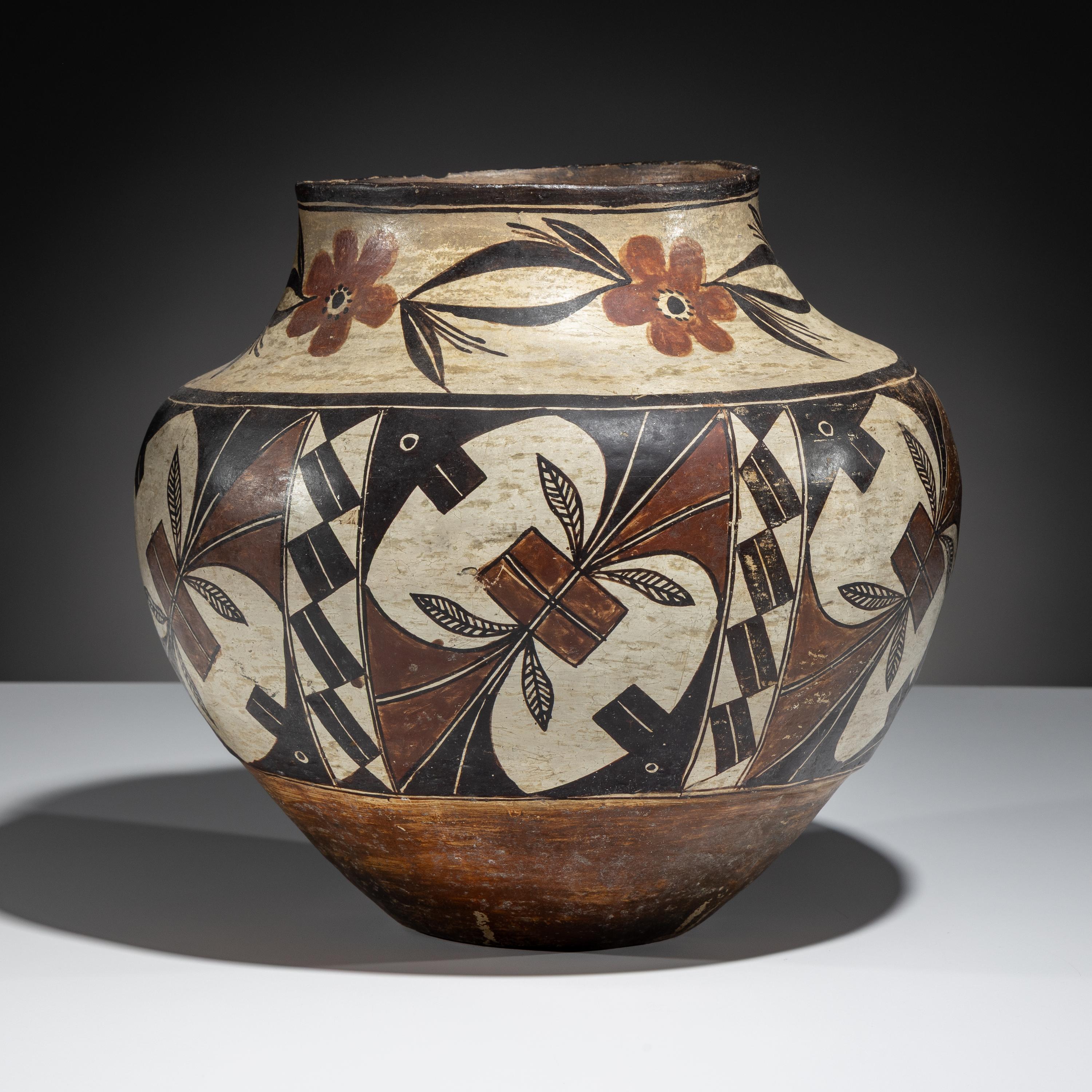 Acoma / Laguna Polychrome Pottery Jar