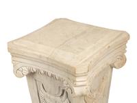 A Pair of Italian Carved Marble Pedestals