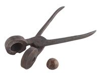 [REVOLUTIONARY WAR]. Revolutionary War-era scissor bullet mold with prop.
