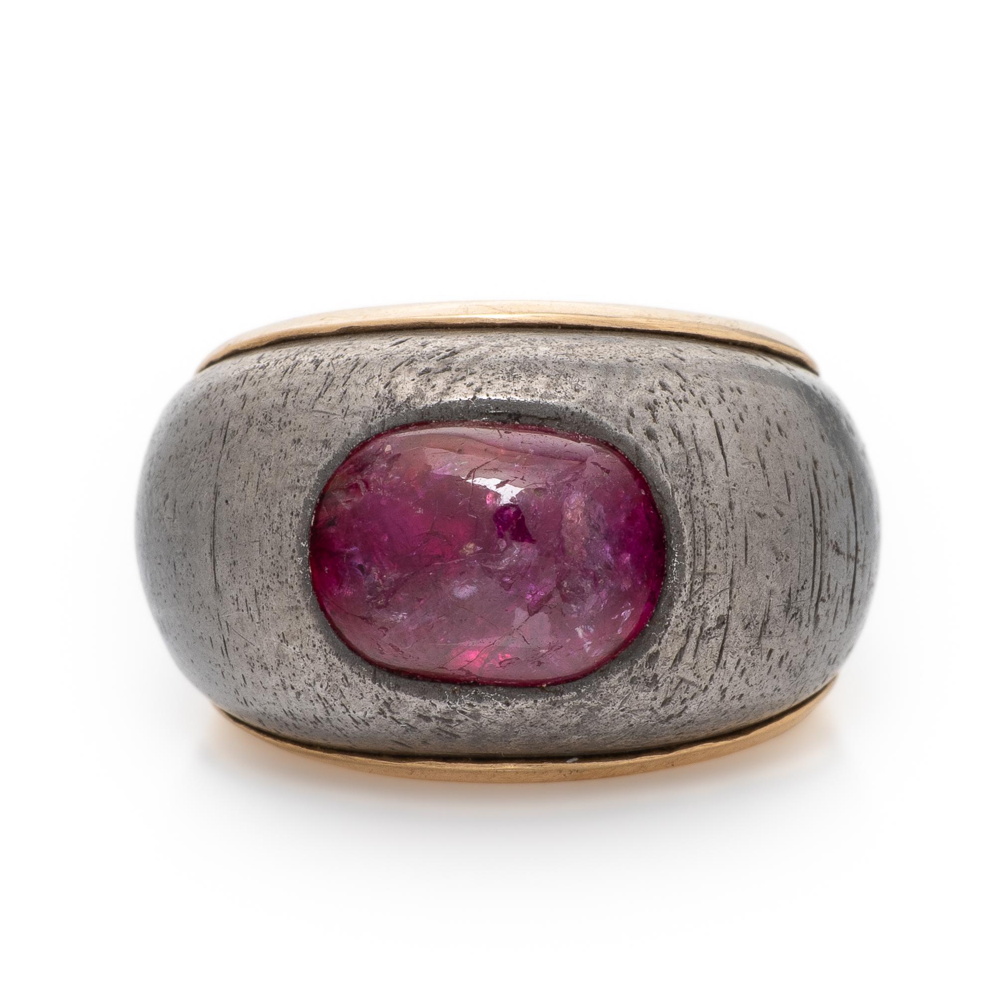 Burmese Ruby and Iron Ring