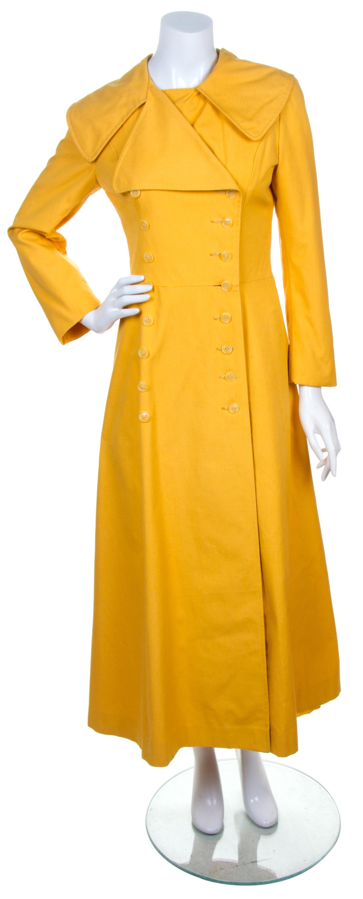 A La Flaque de Paris Mustard Canvas Coat,