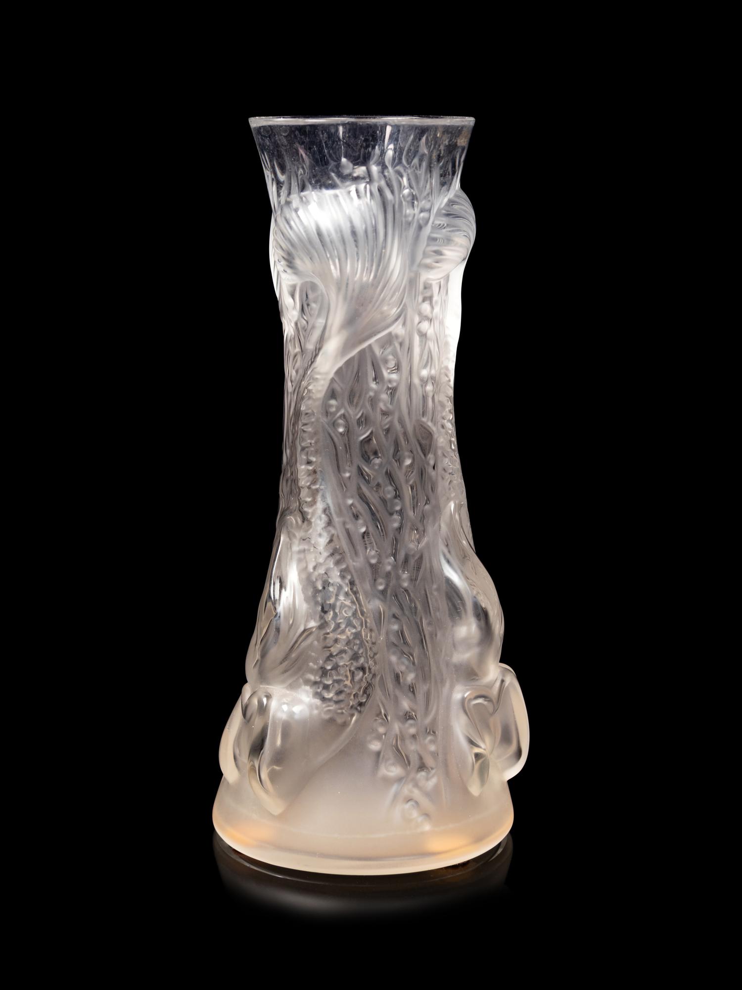 A Lalique Sirenes Bud Vase