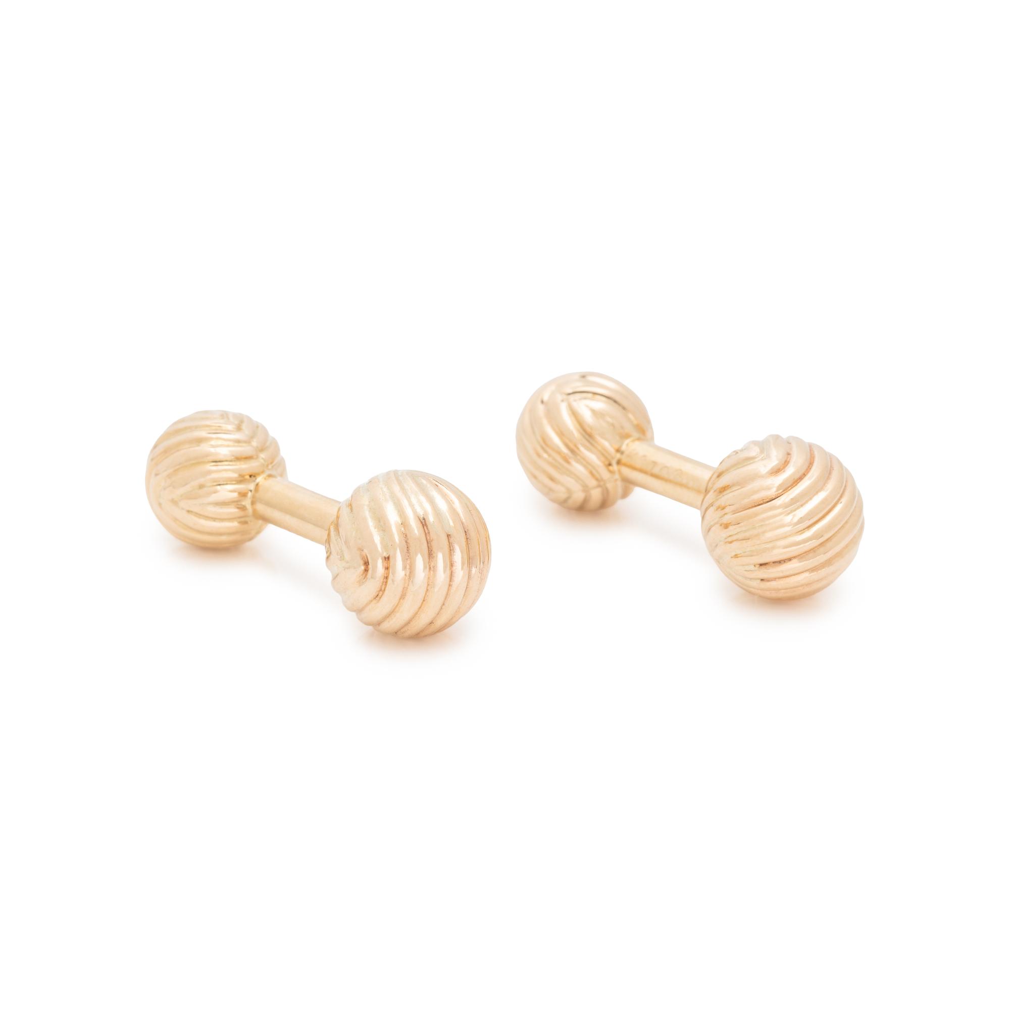 CARTIER, YELLOW GOLD CUFFLINKS