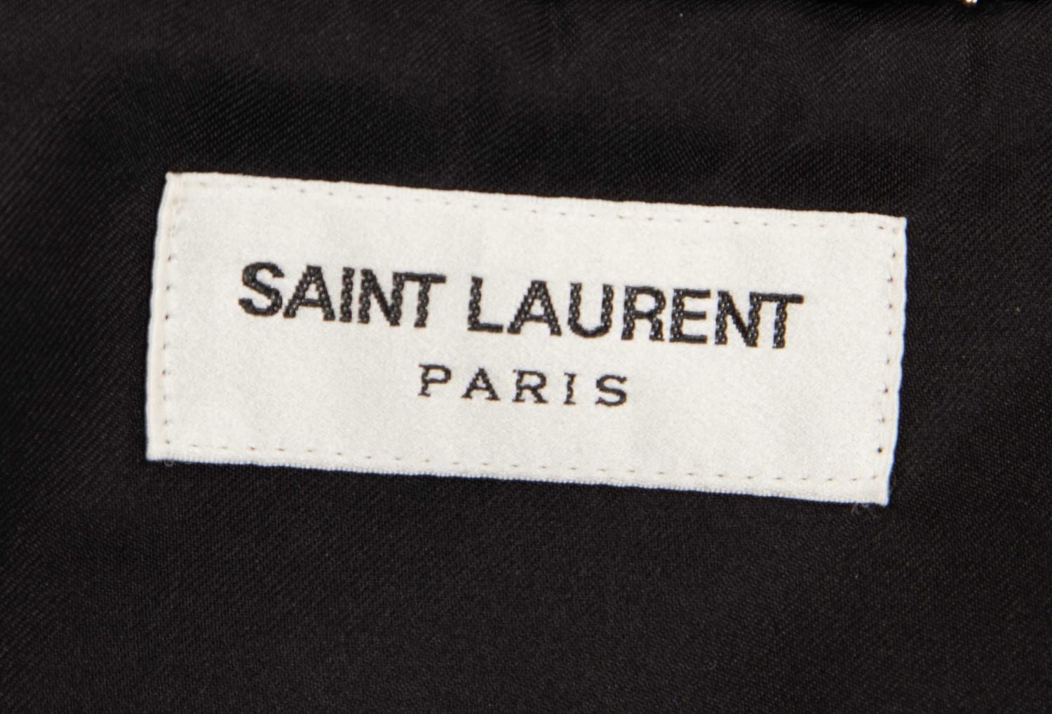 Unworn Saint Laurent Men's Velvet Studded Bomber Jacket, 2018 — BNY 62