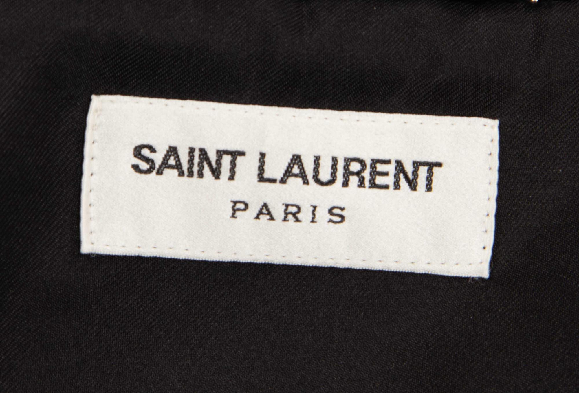 Unworn Saint Laurent Men's Velvet Studded Bomber Jacket, 2018 — BNY 62