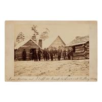 [Civil War] Linn, James Birney. Albumen photograph of General Hooker and staff at Lookout Valley, Tennessee, ca. 1863-64