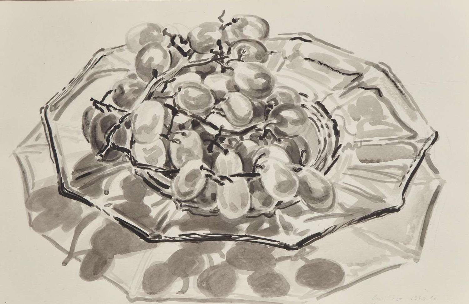 Janet Fish (American, B. 1938) - Grapes on a Plate
