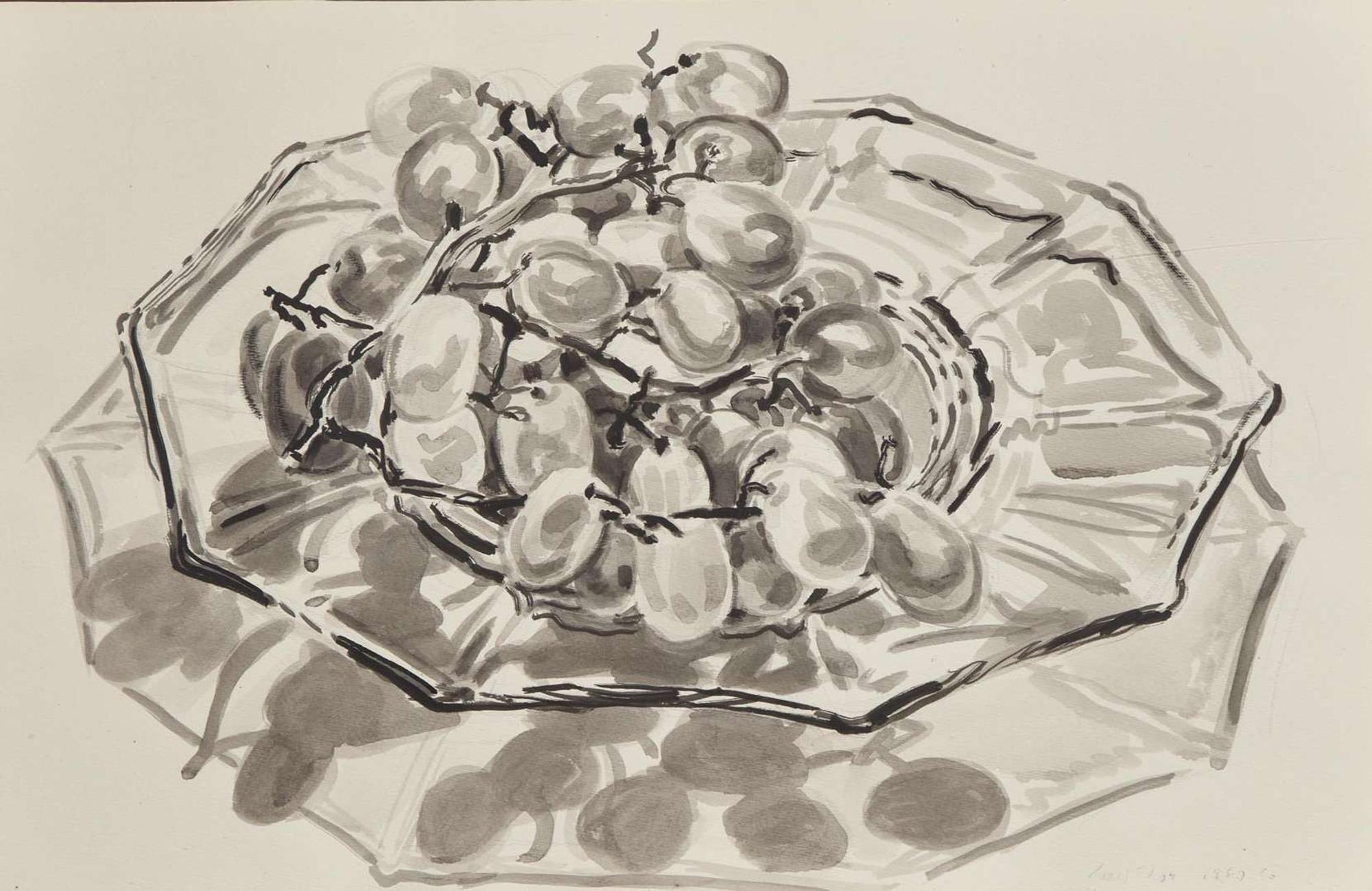 Janet Fish (American, B. 1938) - Grapes on a Plate
