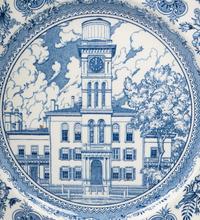 Twelve Wedgwood Dinner Plates of Yale University Interest