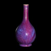 A Chinese Flambé Porcelain Bottle Vase, Danping 窯變釉膽瓶