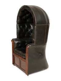A George III Leather Porter Chair