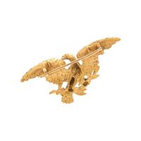 FRENCH, ANTIQUE, YELLOW GOLD EAGLE PENDANT/BROOCH