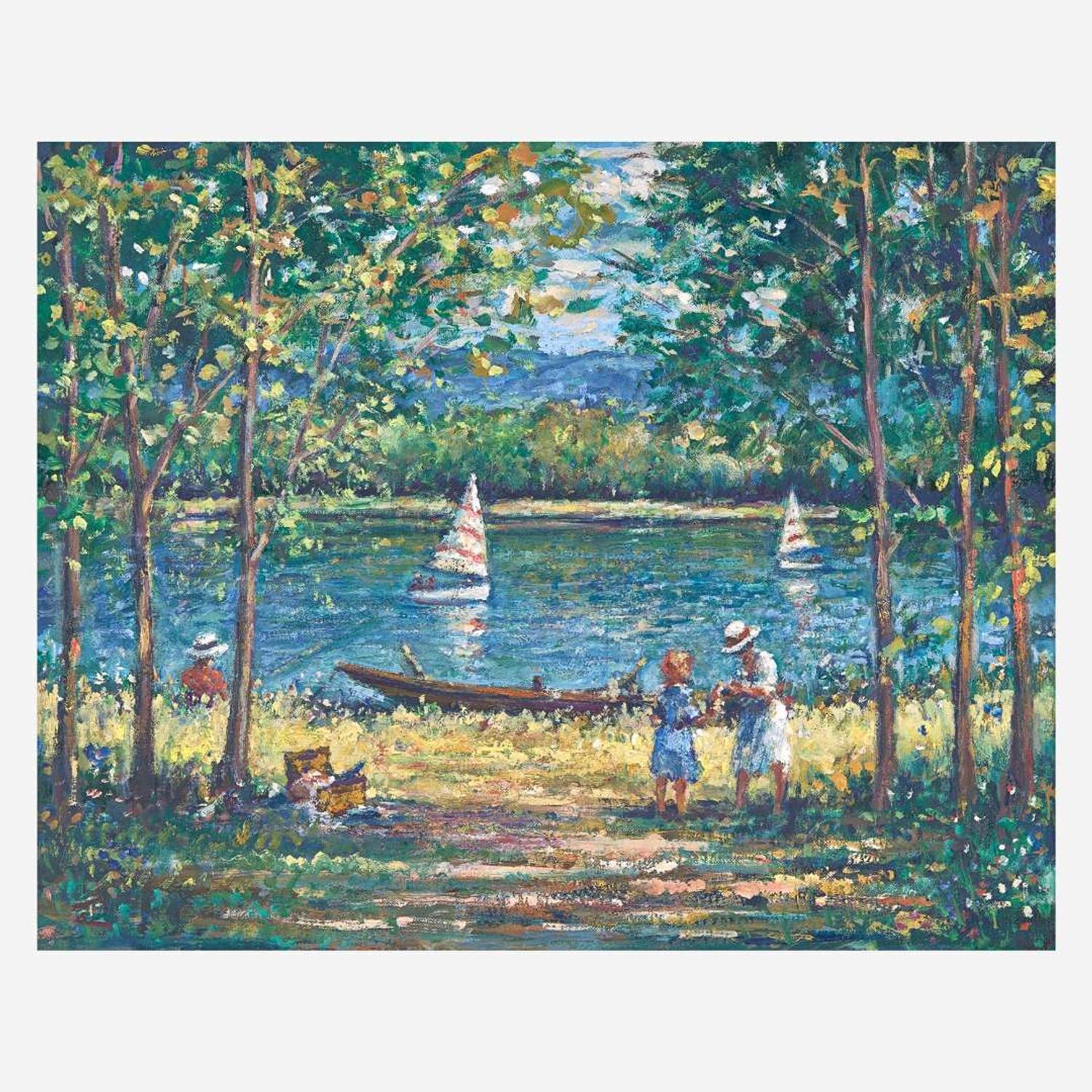 Philip A. Corley (Irish, B. 1944) Lake in the Catskills