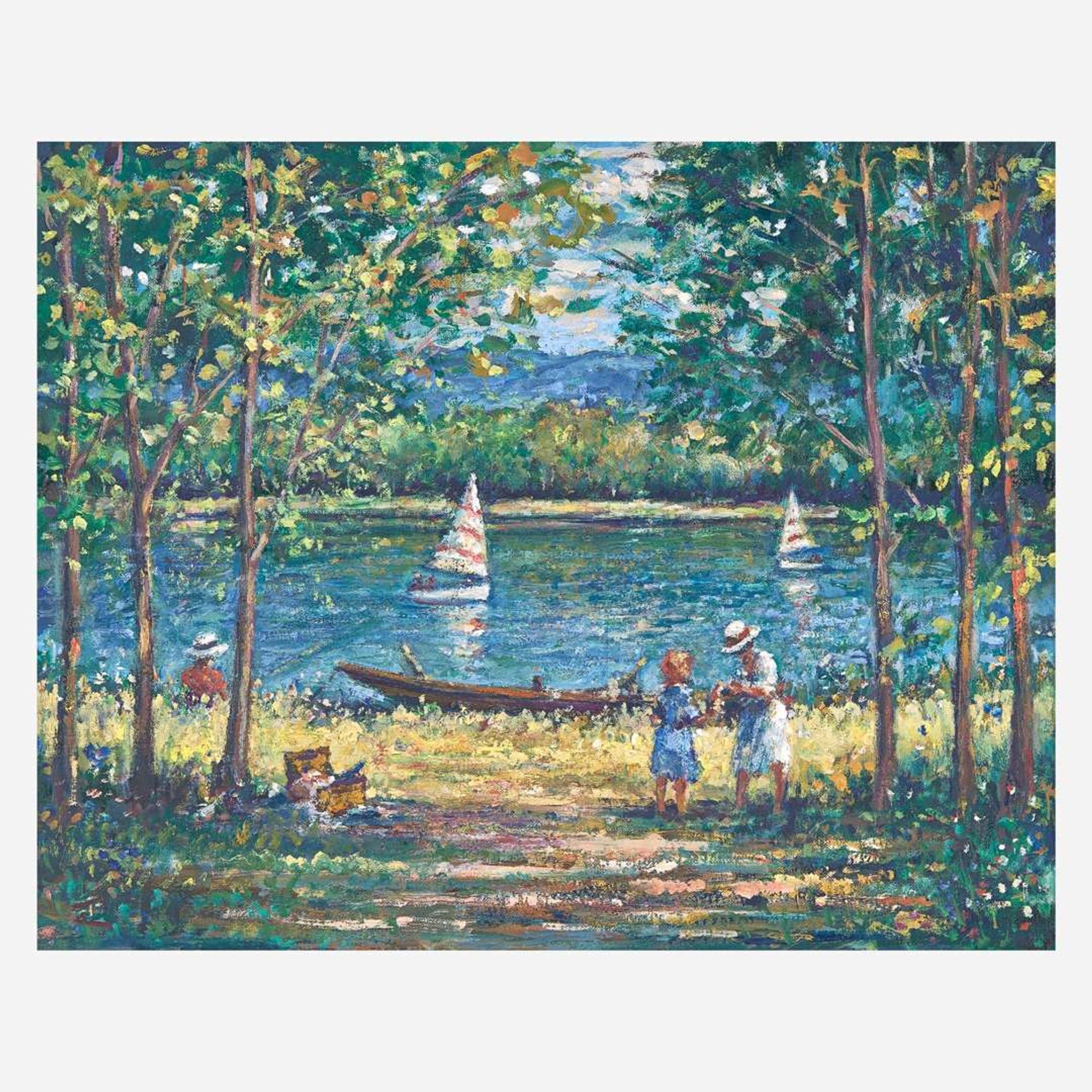 Philip A. Corley (Irish, B. 1944) Lake in the Catskills