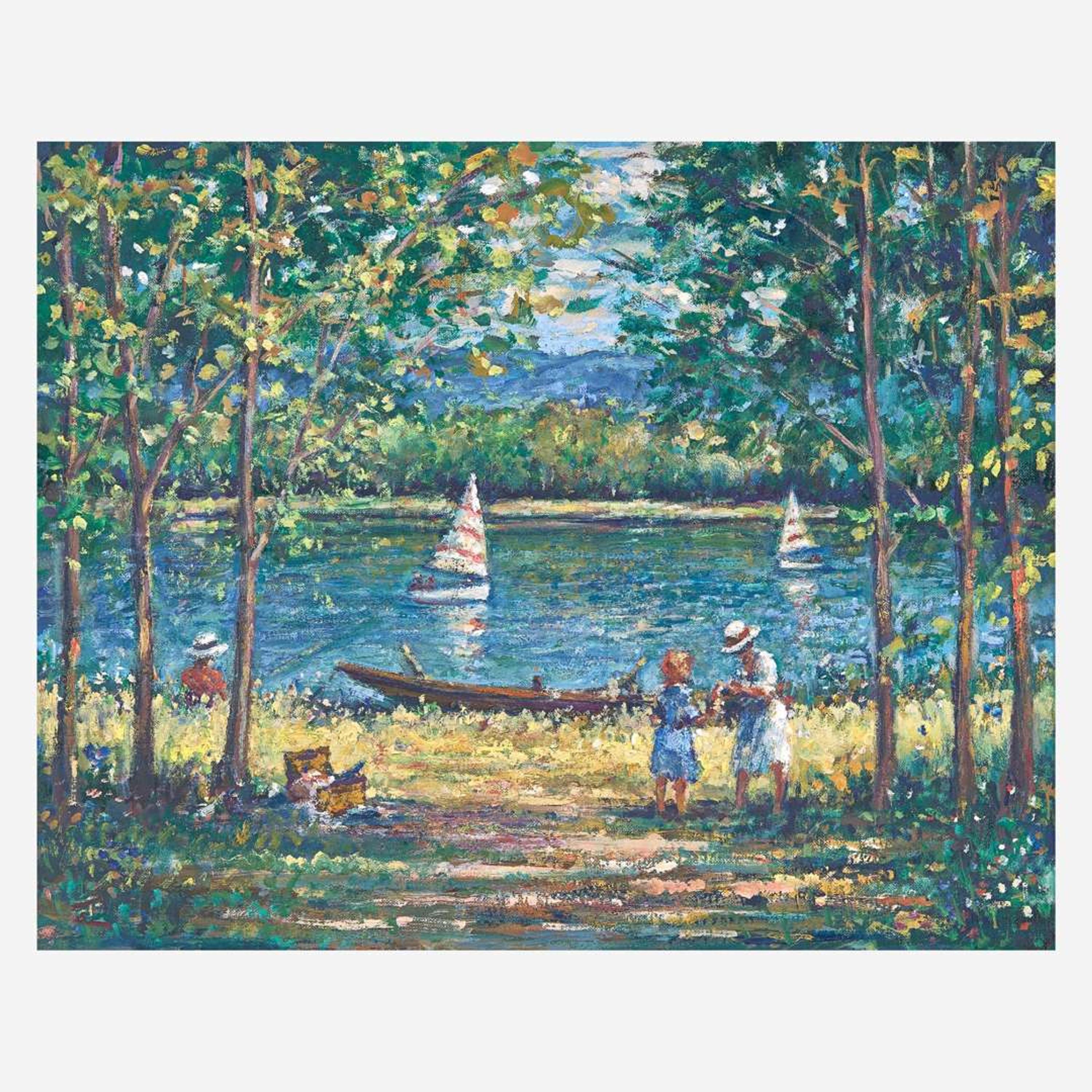 Philip A. Corley (Irish, B. 1944) Lake in the Catskills