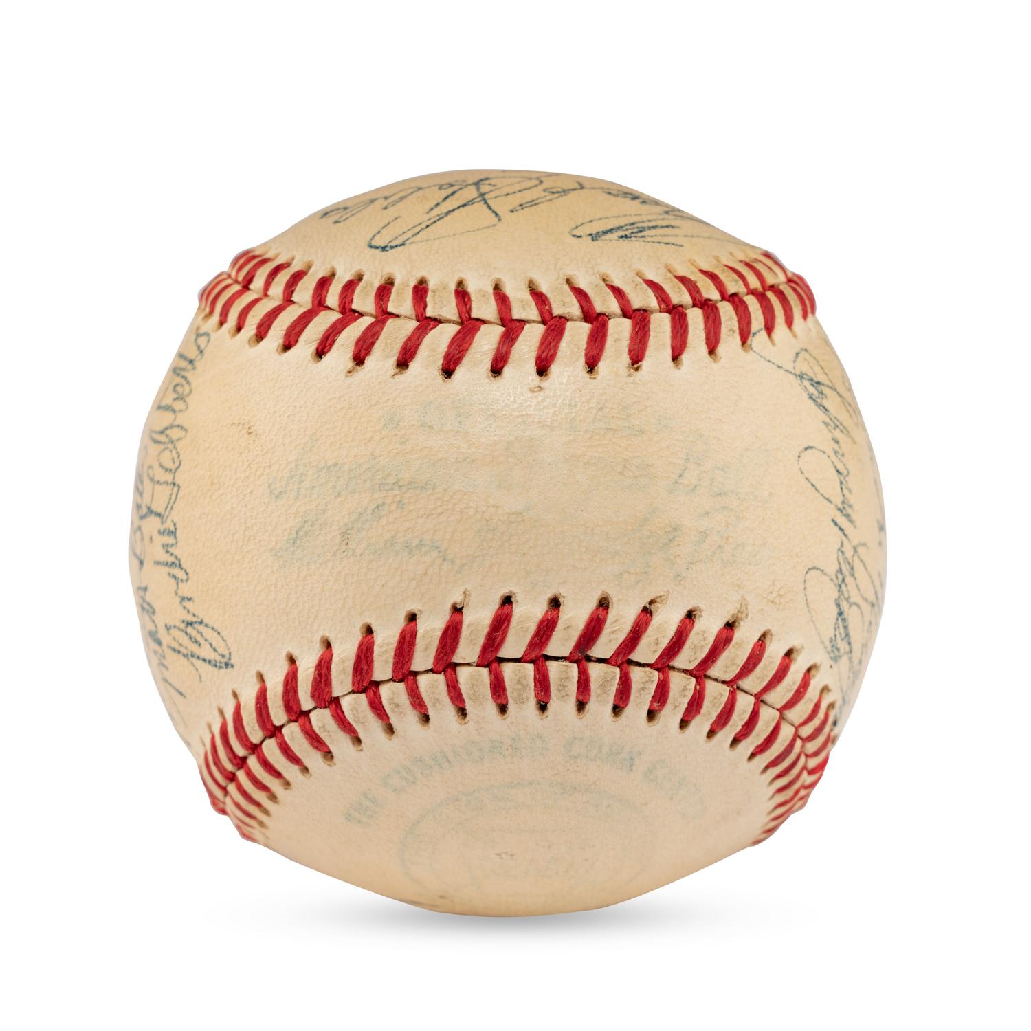 A 1949 Boston Red Sox Team Signed Autograph Baseball