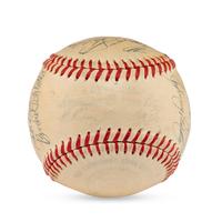 A 1949 Boston Red Sox Team Signed Autograph Baseball