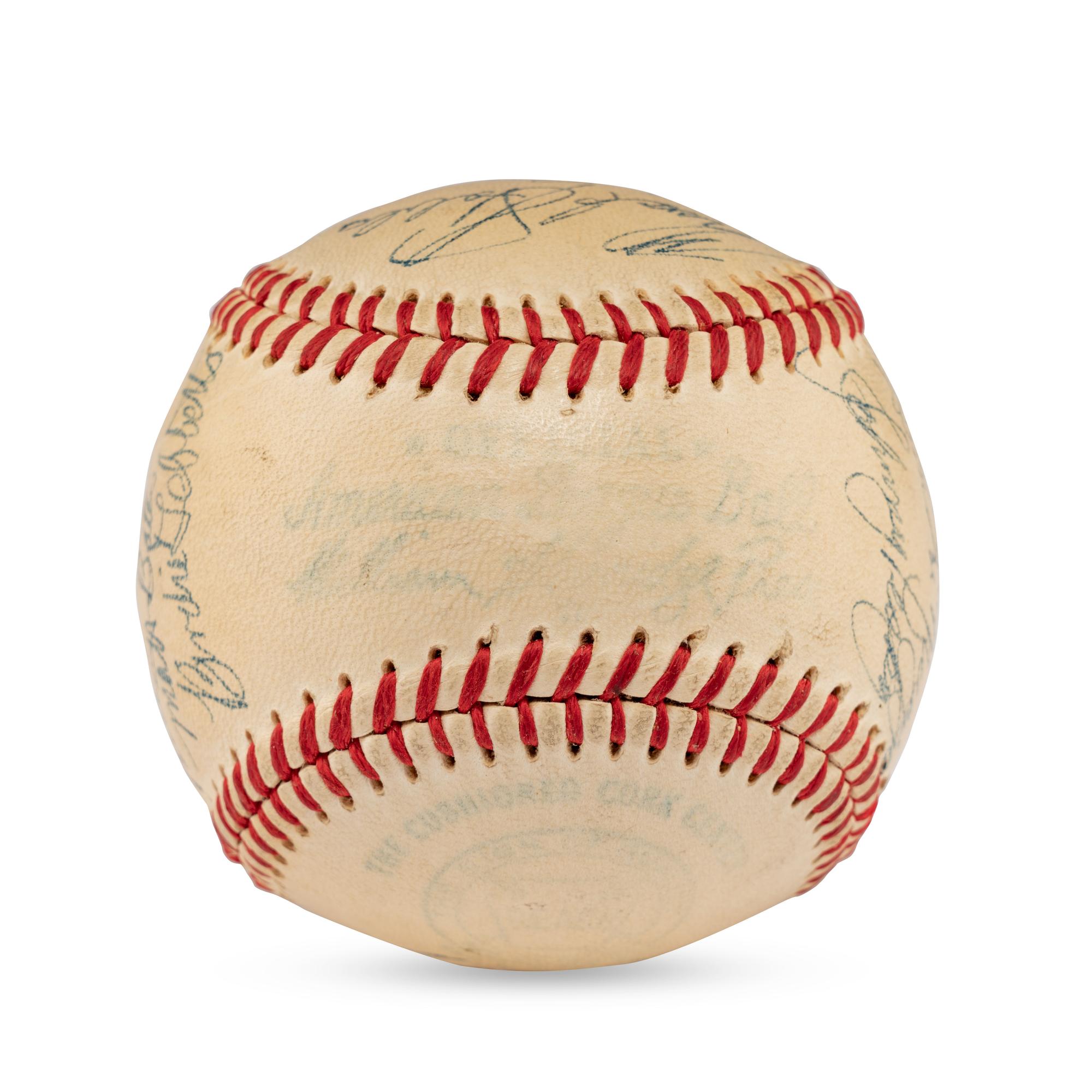 A 1949 Boston Red Sox Team Signed Autograph Baseball