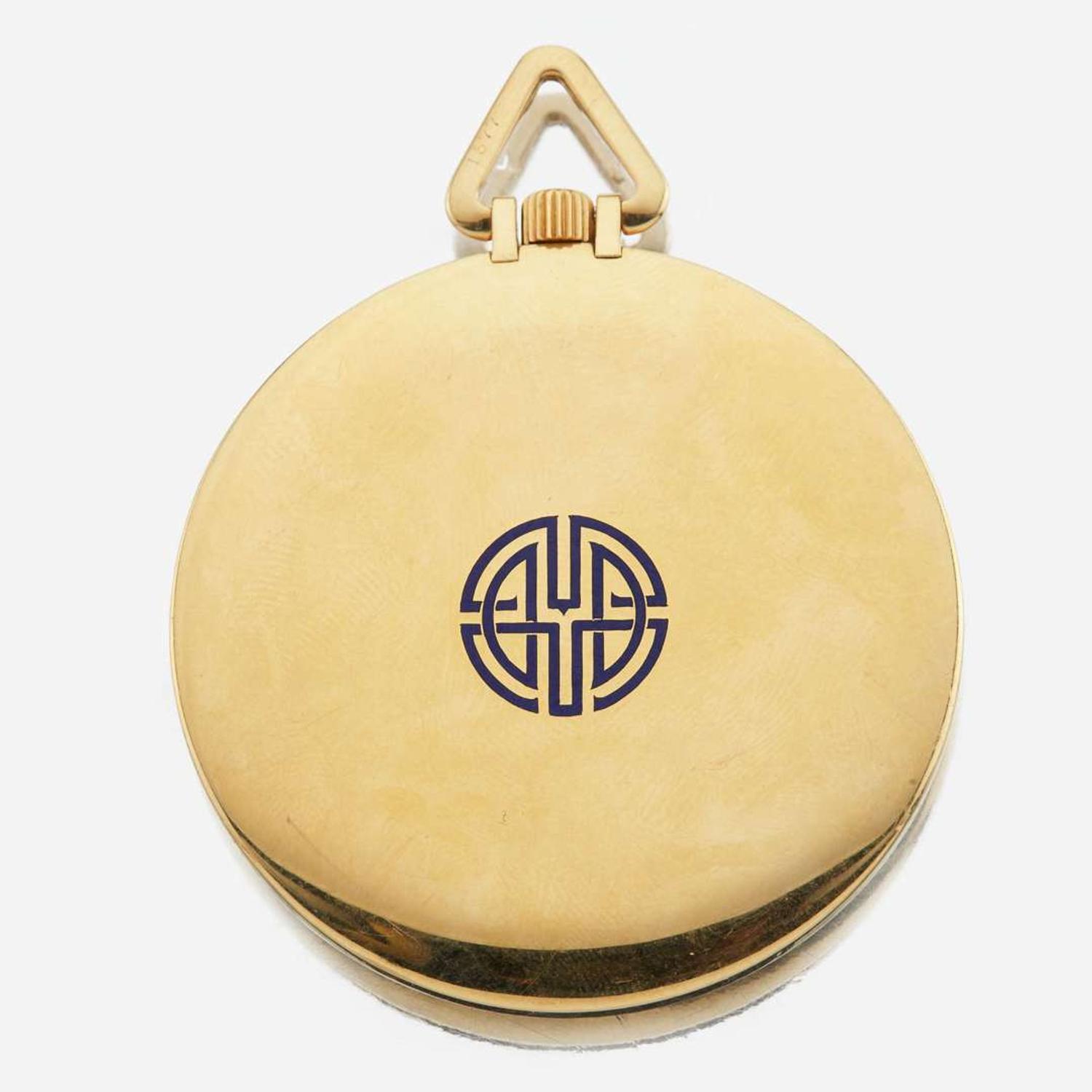 An Art Deco openface gold pocket watch, Cartier France