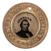 [LINCOLN, Abraham (1809-1865)]. Abraham Lincoln and Andrew Johnson back-to-back campaign ferrotype. 1864.