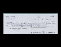 A Group of 50 Mike Ditka Signed Autograph Personal Checks
