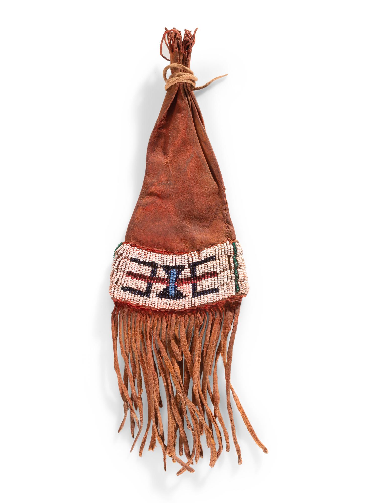 Southern Plains Beaded Hide Paint Bag