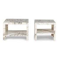 Two Marble Side Tables