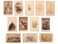 [EARLY PHOTOGRAPHY]. 100+ CDVs, stereoviews, & tintypes of Civil War personalities & civilians.