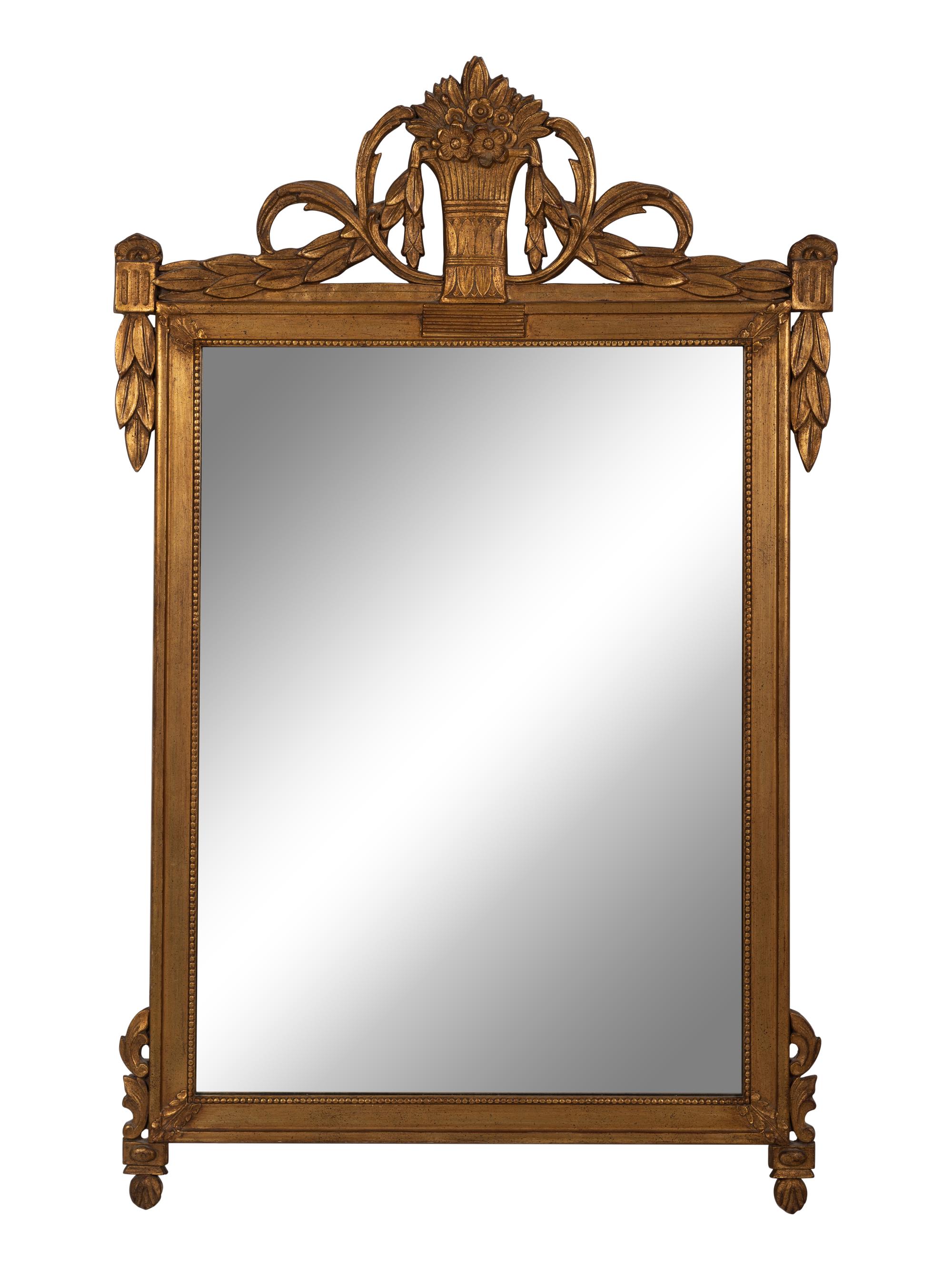 A Continental Style Giltwood Mirror
