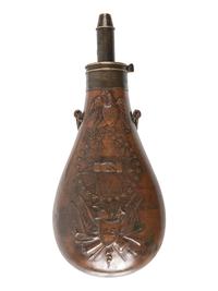 [CIVIL WAR]. Peace flask manufactured by N.P. Ames, Springfield, MA. 1837.
