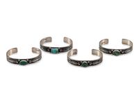 Sterling Silver and Royston Turquoise Cuff Bracelets