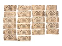 [CONFEDERATE] -- [CURRENCY]. A large group of Confederate notes.